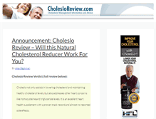 Tablet Screenshot of cholesloreview.com